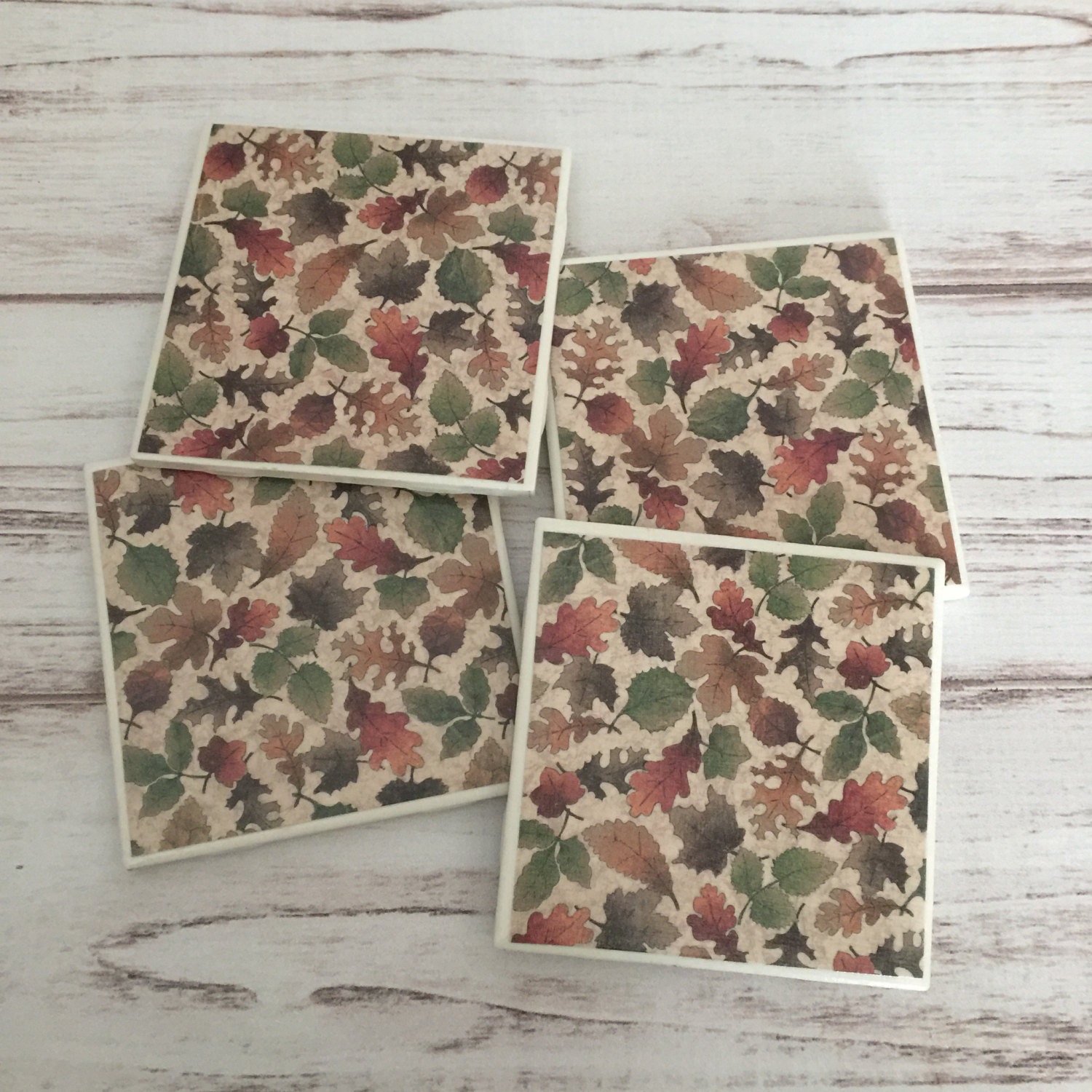 Autumn Ceramic Coasters Leaf Coasters Tile Coasters Coaster