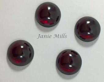 Garnet 10mm round Cabochon genuine