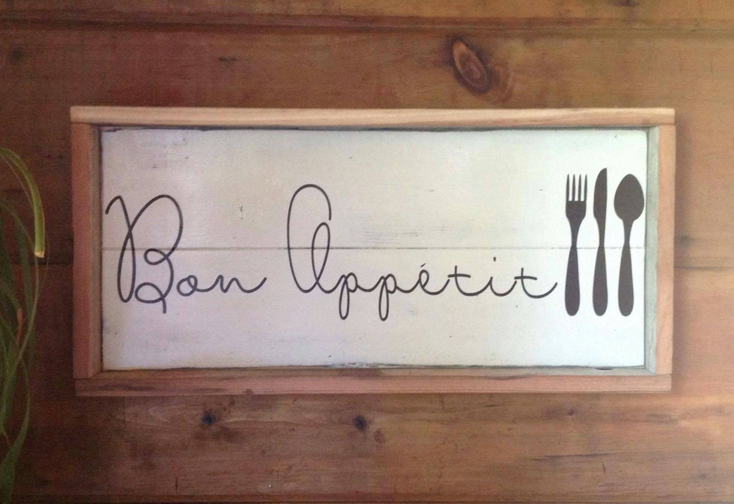 Bon Appétit handmade wood sign by JJGwoodworks on Etsy