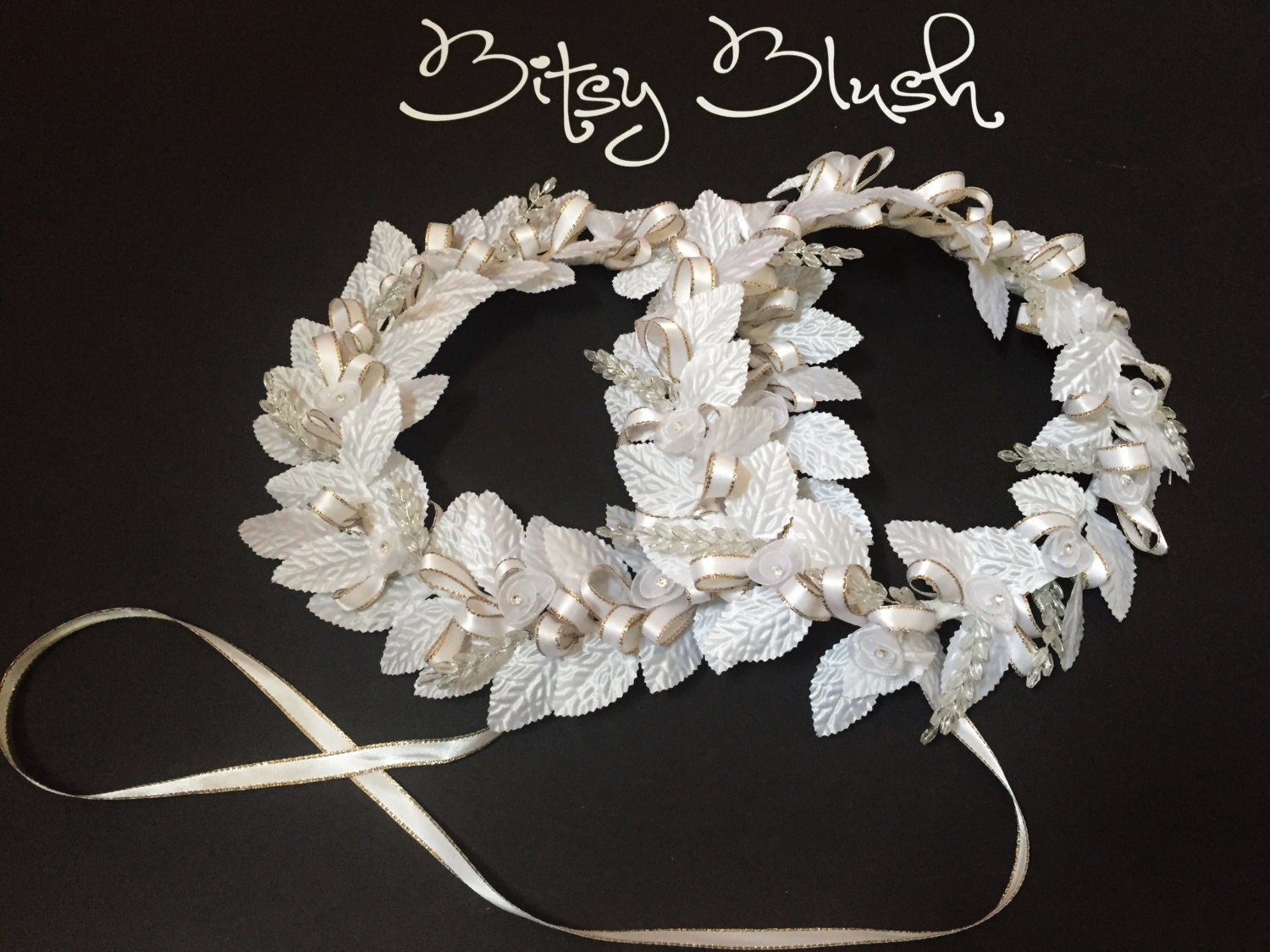 Orthodox wedding crowns set by BitsyBlush on Etsy