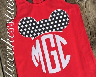 Disney shirt mickey minnie mouse Tank top Disney Girl Baby Toddler Ladies disney world monogram disneu vacation shirt