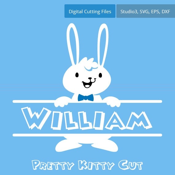 Download Easter Bunny Boy SVG Monogram Frame Cut File svg studio3