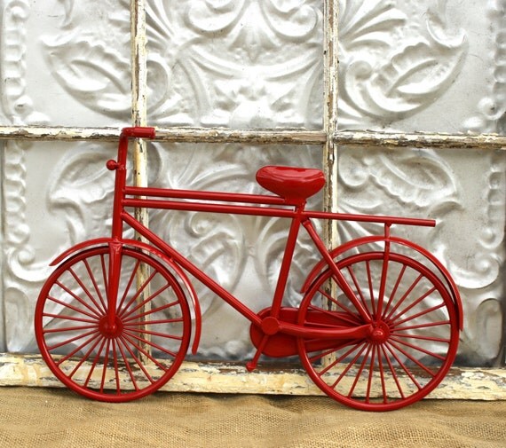 Metal Bike Art/ Beach Decor/ Retro Decor/ Metal by TangerineSkysCo