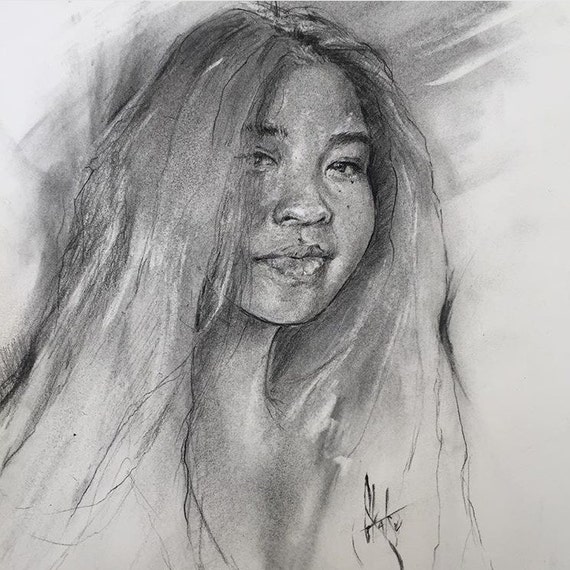 charcoal figure drawing female