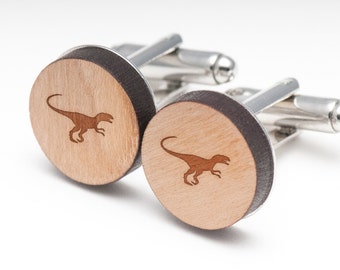 Trex Wood Cufflinks Gift For Him, Wedding Gifts, Groomsman Gifts, and Personalized