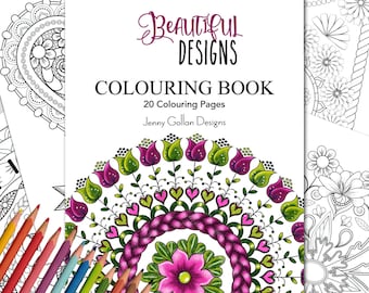 Adult Colouring Book Beautiful Designs