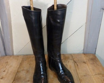 Leather Riding Boots with Boot-trees - Leather Boots - Decorative Boots (stock#6407)
