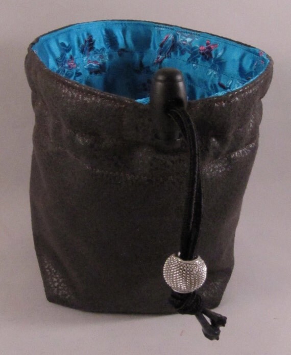 Faux Leather Standing Reversible Dice Bag Token by KittySewandSew