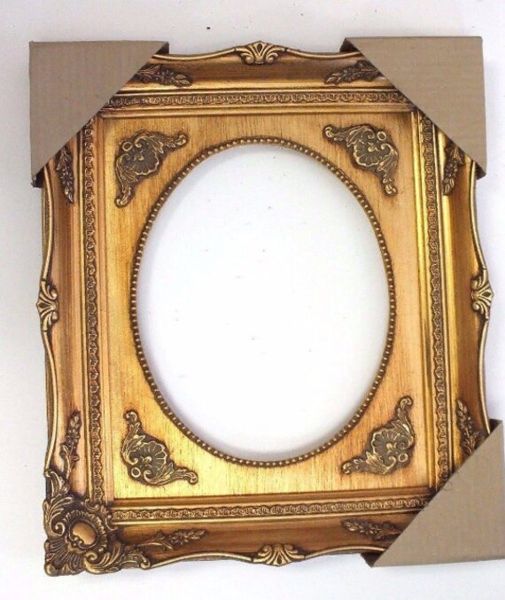 Gold Leaf 8 x 10 Picture Frame Ornate Oval by agesartframe on Etsy