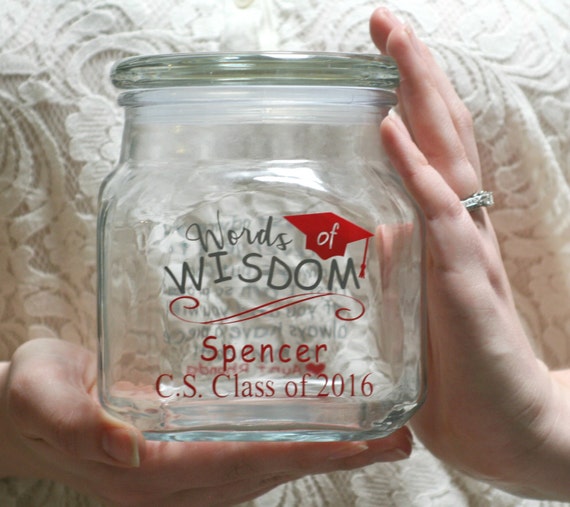 Graduation Words Of Wisdom Glass Jar-Wisdom Jar-Graduation