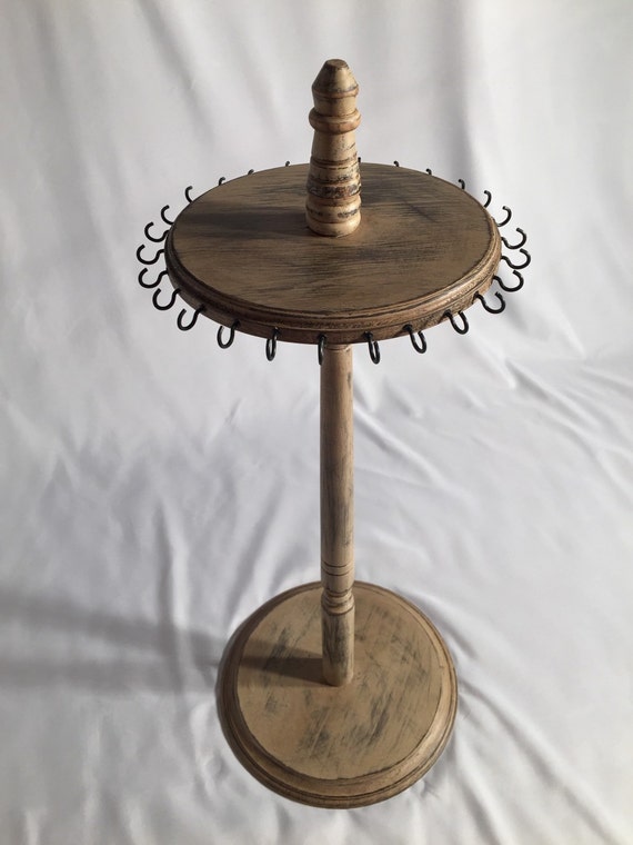Jewelry Stand Wooden Round Top Necklace stand