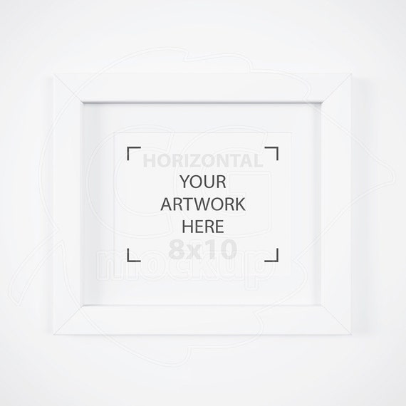 Matted White Frame 8x10 Frame Mockup Product Mock Up By CGmockup