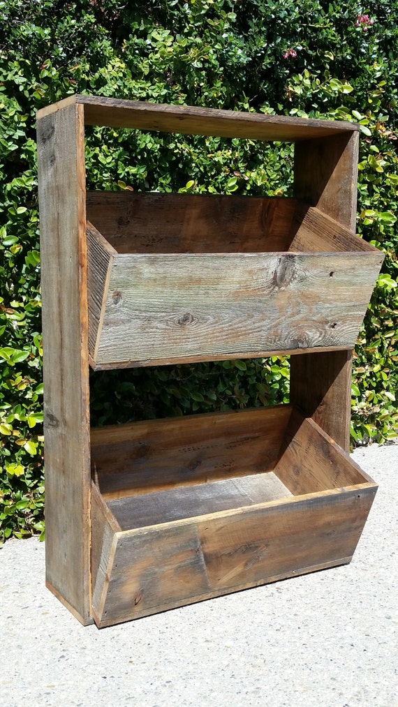 Custom Rustic Display Shelf Unit Reclaimed Wood by RusticWishesCo