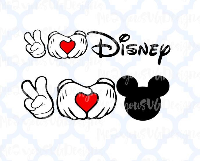 Download Peace Love and Disney SVGEPSPNGStudio