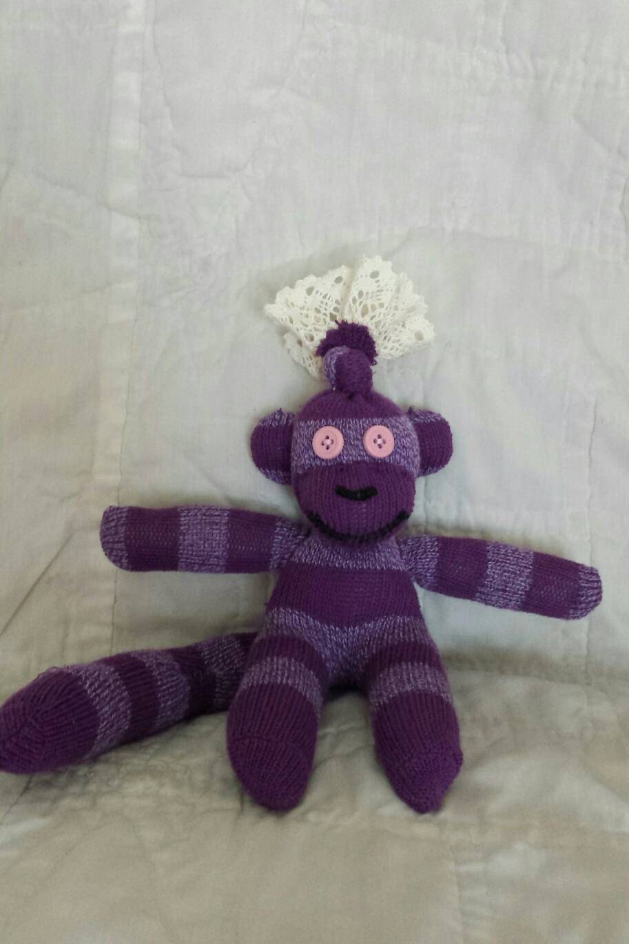 purple sock monkey