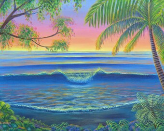 Surf Art Acrylic Painting Original Painting Wall Art Ocean Art Canvas Art Water Painting Beach Painting Beach House Decor Wave Painting