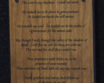 23rd psalms plaque