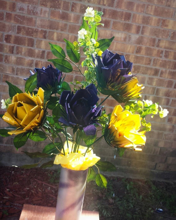 Items similar to Long Stem Roses Flower Bouquet *set of 6* Metal Flower