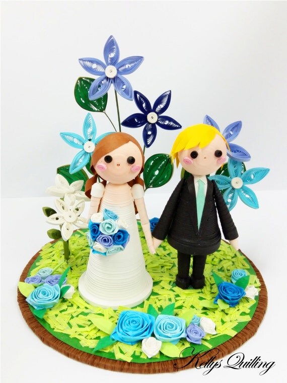 Items similar to Paper Quilling Wedding decoration in garden,Bride