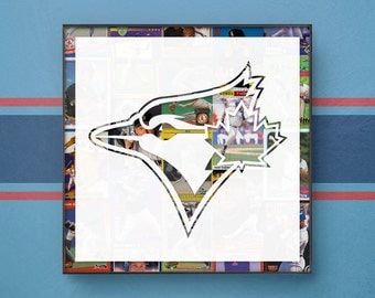 Toronto Blue Jays. Major League Baseball (MLB). Ball Cards. Sports. Decor. Wall Art. Frame. Unique. Men's Gift. Canada. Christmas Gift.