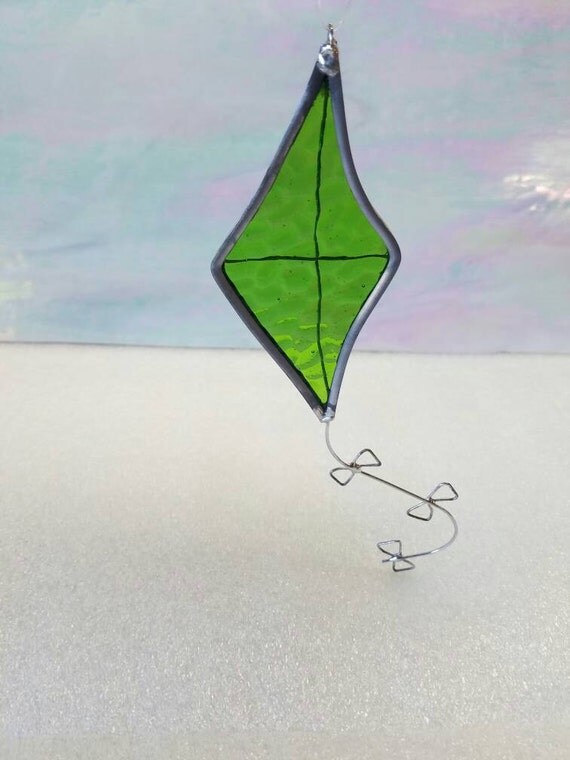 Items similar to Stained glass kite suncatcher on Etsy