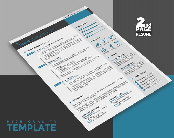 CV Template + Cover Letter Template, 3 Pages Modern Word Resume Design, Creative and Modern CV Template | Simple Resume 101