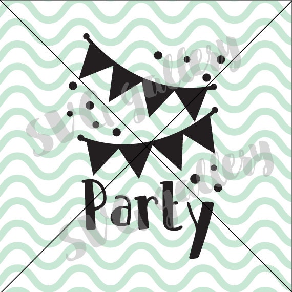 Download Party SVG Birthday SVG Digital cut file flag banner svg