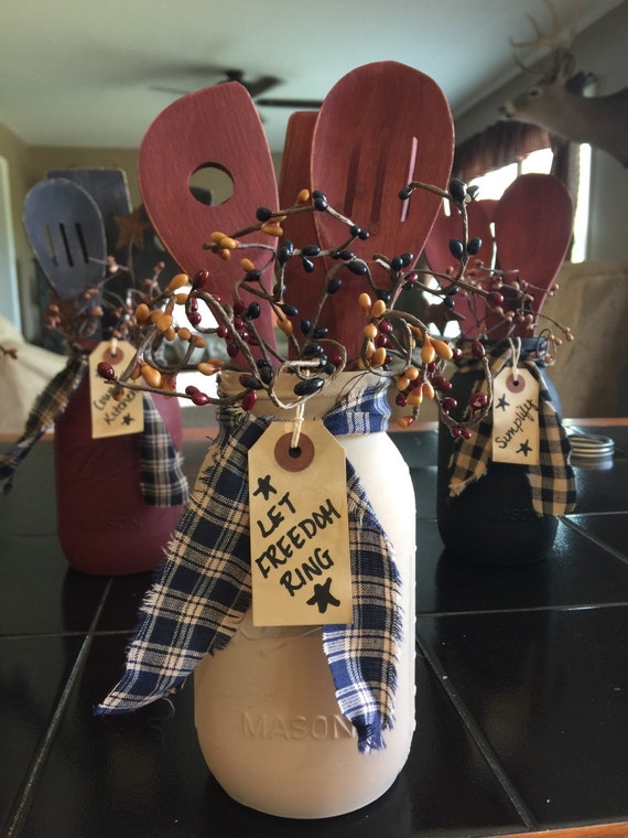 Items similar to Mason jar primitive on Etsy