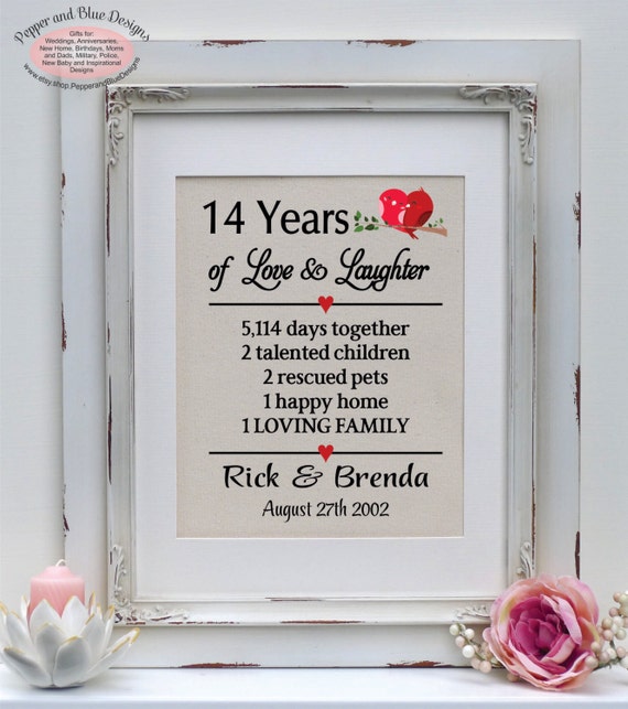 14th wedding  anniversary  gifts  14  years  by 