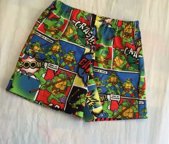 Size 3T shorts Teenage Mutant Ninja Turtles comics theme