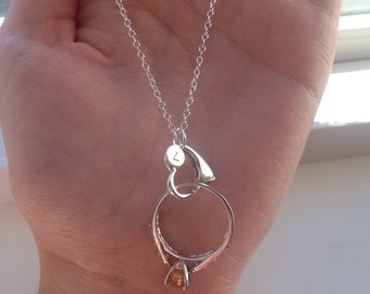 personalized ring holder necklace wedding bridal engagement maternity hair dresser - Wedding Ring Necklace personalized ring holder necklace wedding bridal engagement maternity hair dresser - Wedding Ring Necklace
