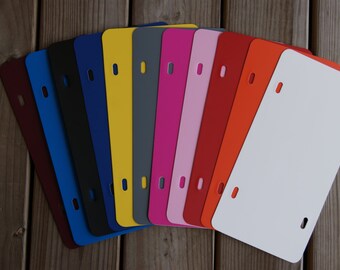 Car/Truck License Plate--Solid Colors--Blank--Polyethylene plastic--.055 gauge