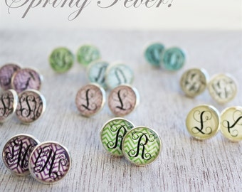 Spring Fever Monogram Earrings