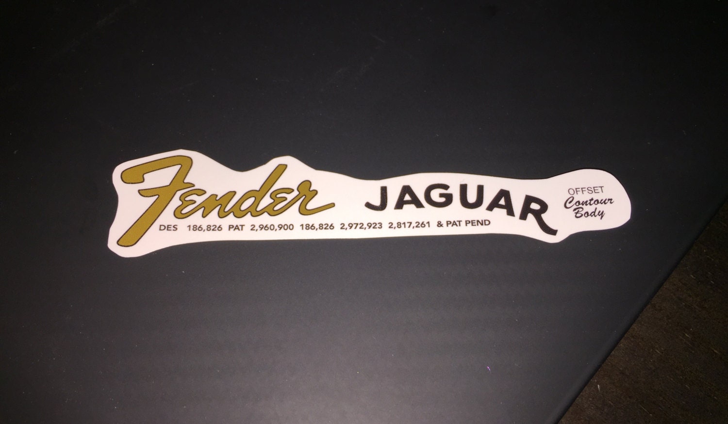 Fender Jaguar Gitarre Headstock Logo Aufkleber Wasserrutsche