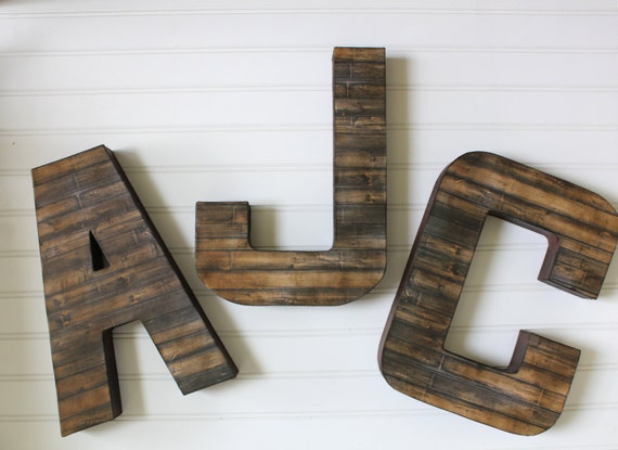 Rustic Home Decor Distressed Letters Wooden Letters