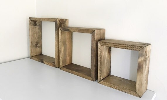 Floating Box Shelf rustic box shelves set of 3 floating box shelves floating Floating Box Shelf rustic box shelves set of 3 floating box shelves floating