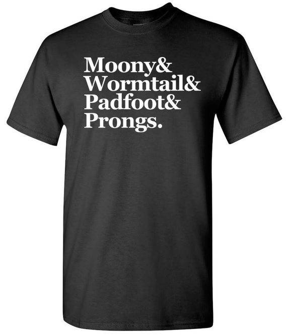 wormtail padfoot prongs moony t shirt