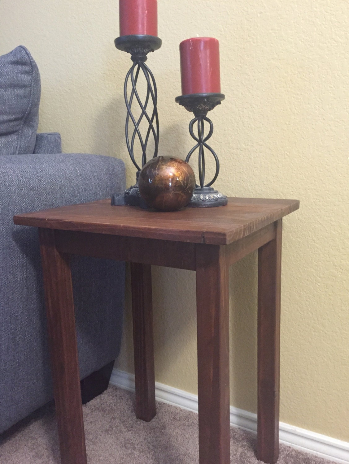 Repurposed Wood End Table