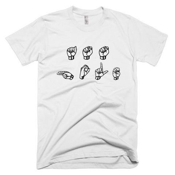 t shirt in sign language