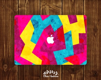 Colourful Patterned Macbook Skin Decal, Laptop Sticker, Macbook Pro Decal, Macbook Air Decal, Color Vinyl Macbook Decal OH002