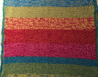 Items Similar To Crochet Blackberry Salad Striped Baby Blanket On Etsy