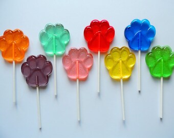 10 Paw Print Lollipops Zootopia Dog Paw Patrol Scooby Doo Zootopia Party Favors Birthday Animal Party Favors Candy