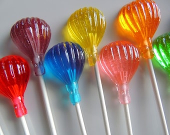 12 Hot Air Balloon Lollipops Wedding Shower Birthday Party Favors Candy