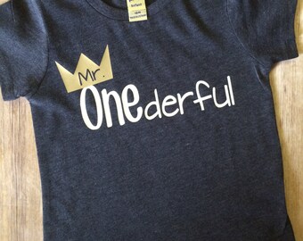 boys first birthday shirt, mr. Onederful, boys tshirt, birthday tee, toddler birthday, birthday gift for boys