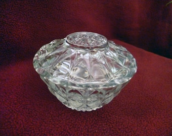 Jewelry small bowl Trinket ring box Crystal glassware Lead glass lidded Vanity Bijoux Clear crystal Pin storage Bedroom dresser decor Candy