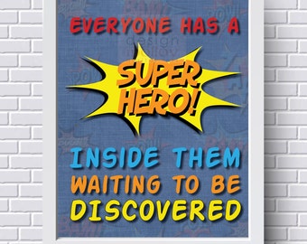 Superhero Rules Superhero Wall Art Instant Download