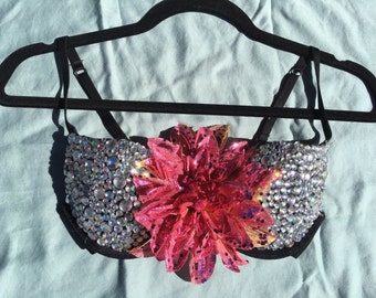 Pink rave bra | Etsy