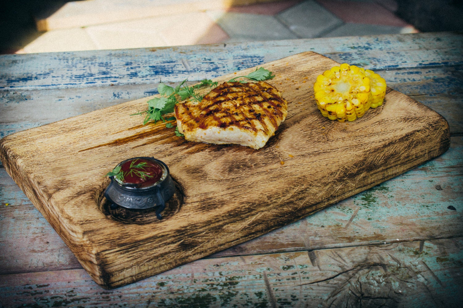 PROMO PRICE Steak serving board rustic steak board wooden