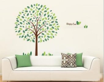 Happy Tree Wall Decal - Nursery Kids Wall Decor - Wall Sticker | PP201
