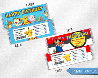 Pokemon chocolate bar, Pokemon chocolate wrappers, Pokemon candy wrappers, Pokemon chocolate wrap!